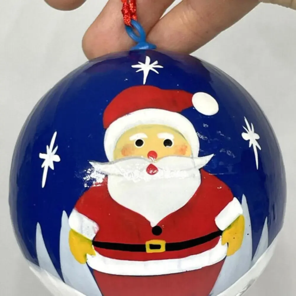 Paper‎ Mache Hand Painted Santa 3